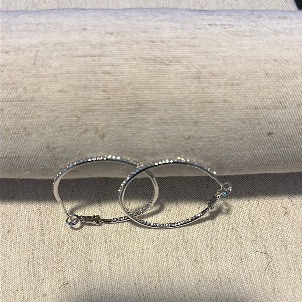 Chloe + Isabel Crystal Pave Hoop Earrings
